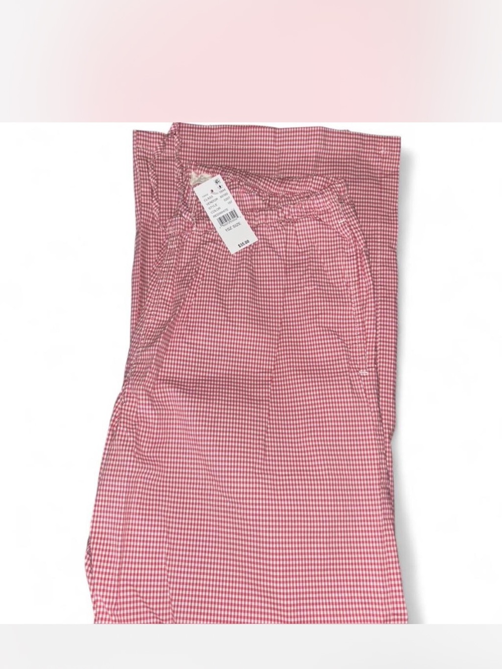 Women Red Gingham Casual Pants - Pacsun